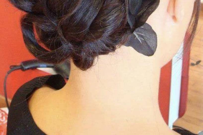 Chignon avec apport de longeur