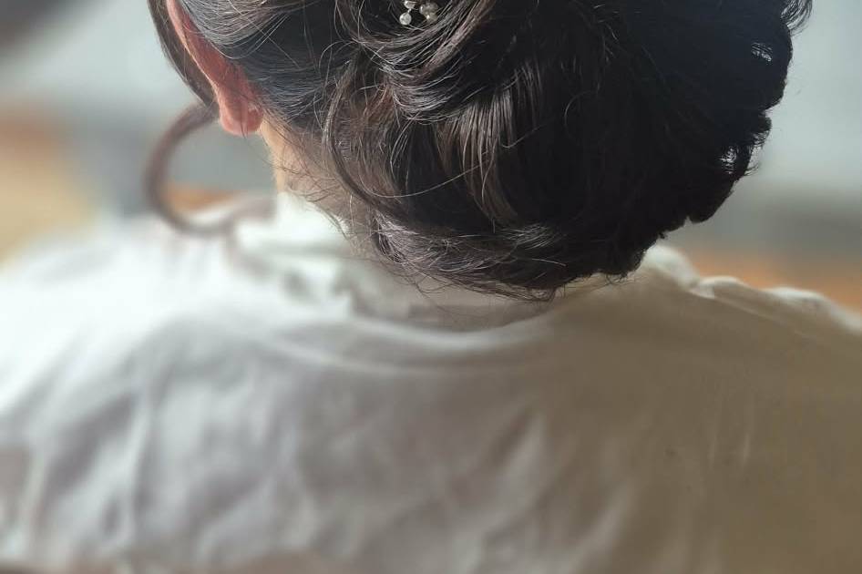 Chignon bas de nuque rajouts