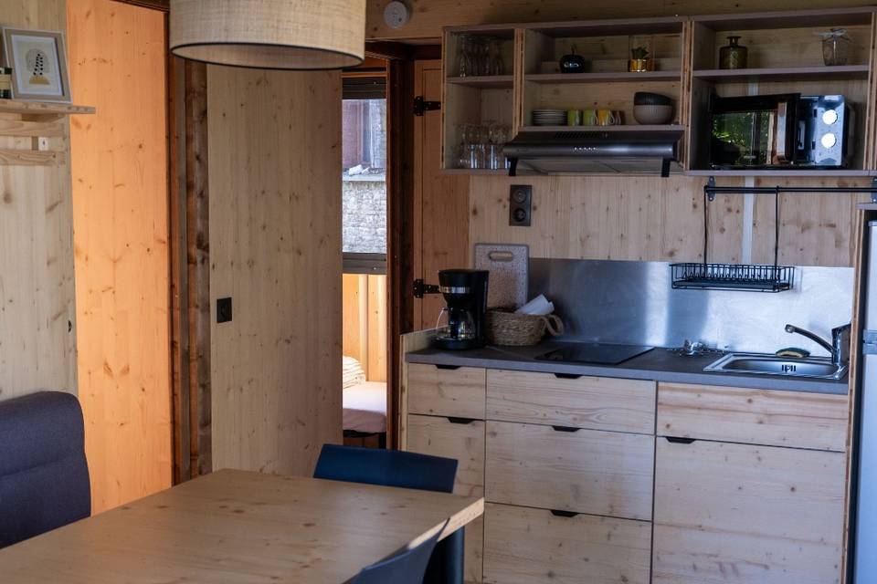 Intérieur d'une cabane