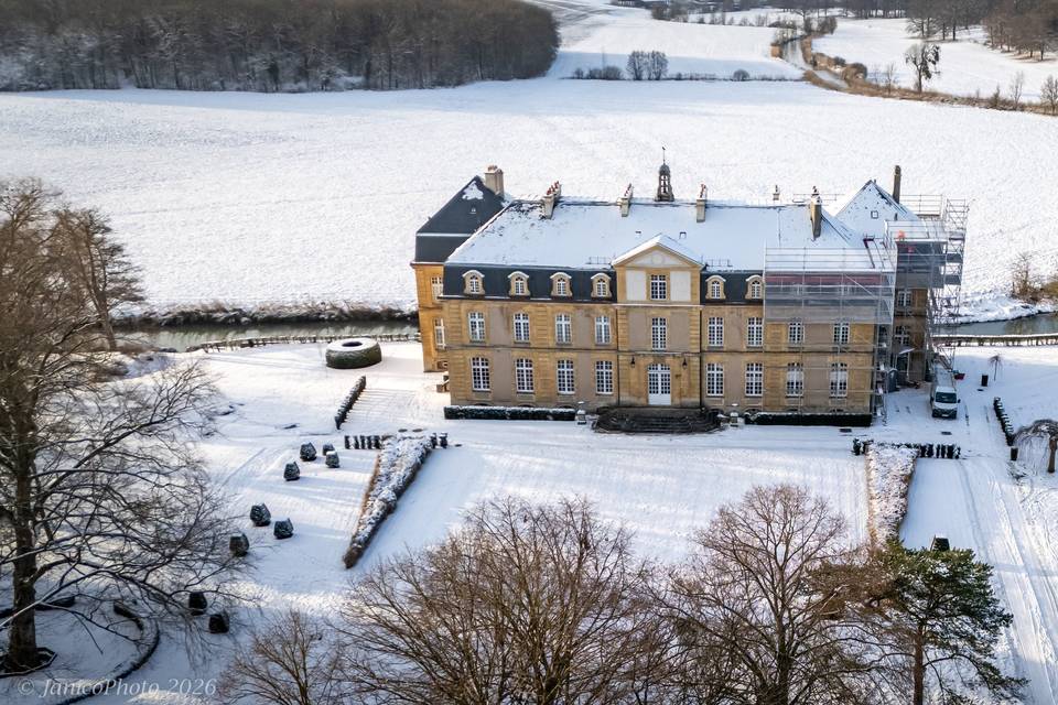 Château sous la neige