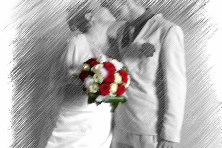 Mariage blanc et rouge