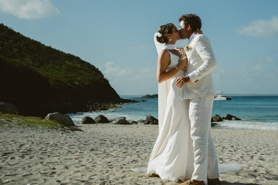 Photo de mariage à la plage