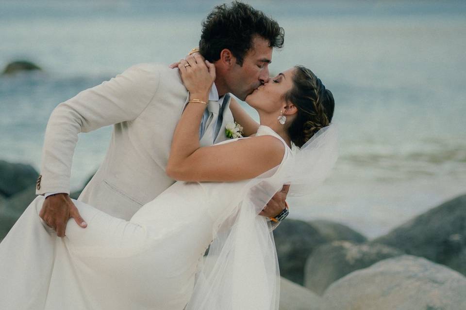 Photo de couple mariage plage