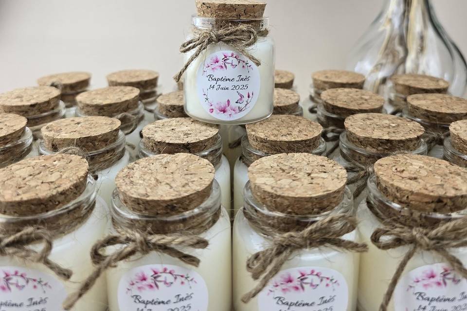 Mini bougie personnalisée