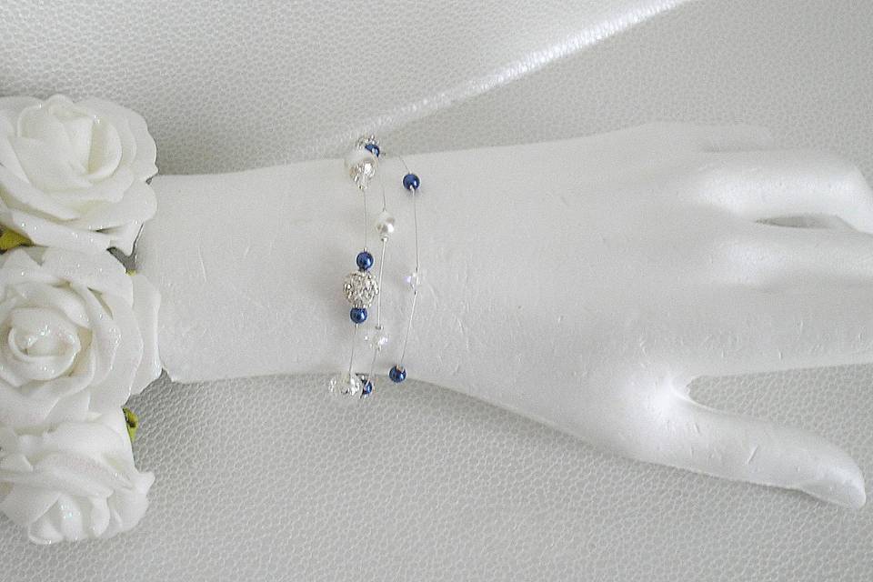 Bracelet romancia blanc bleu