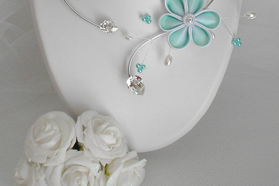 Collier vanina blanc menthe