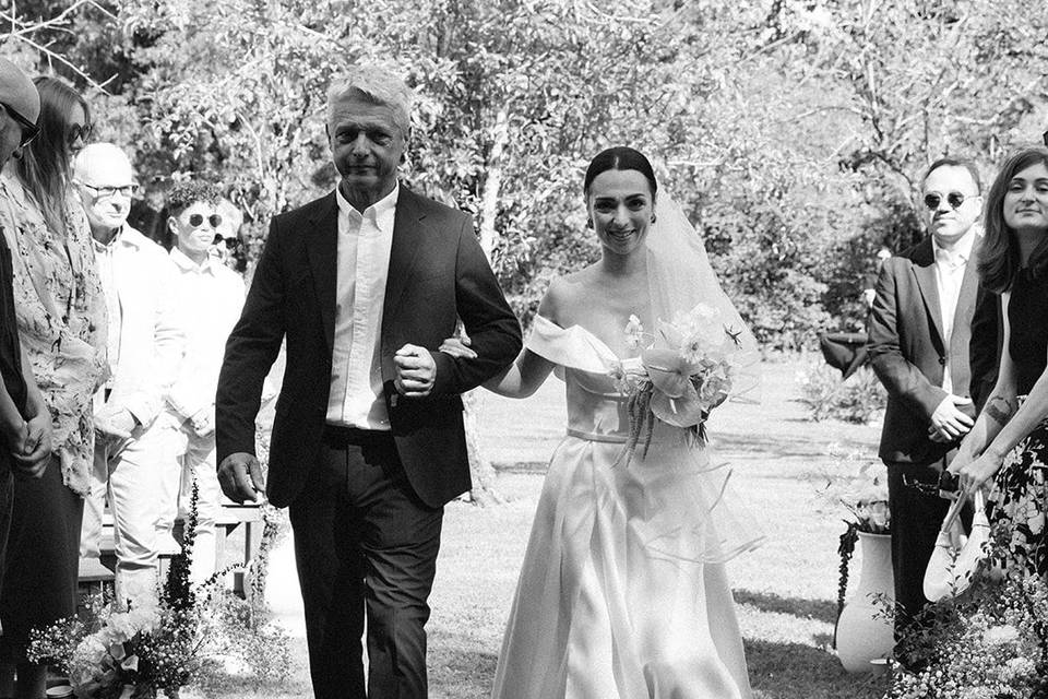 Mariée et son papa
