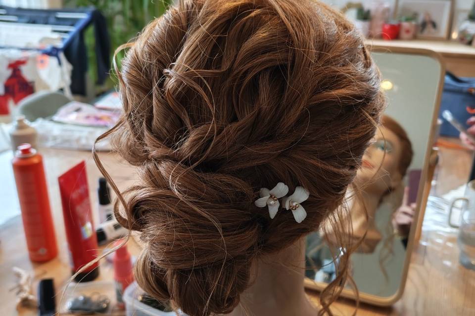 Essai chignon bas