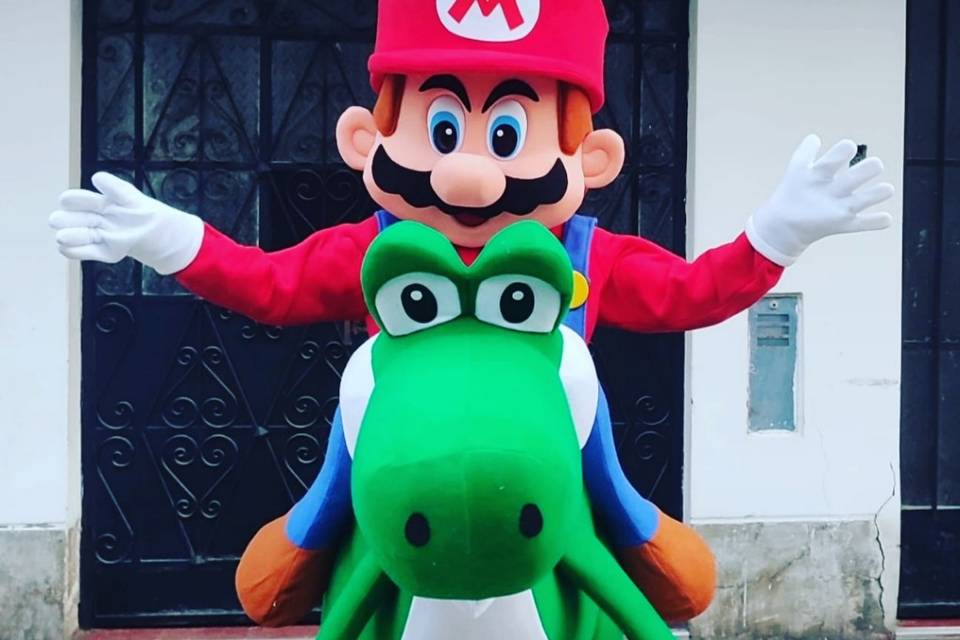 Mascotte Mario et yoshi