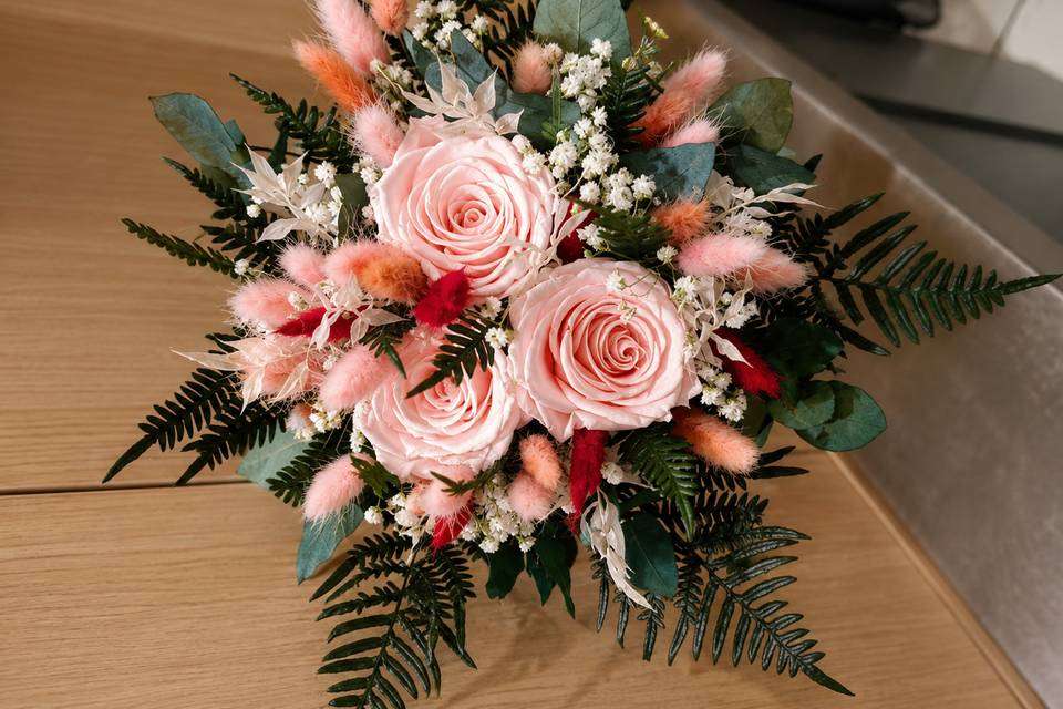 Bouquet fleurs stabilisées