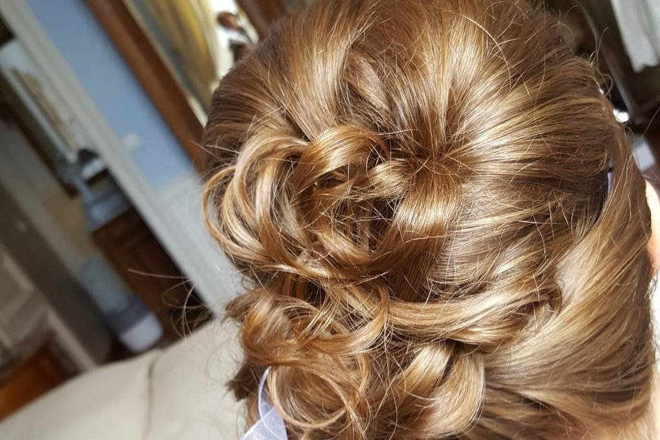 Chignon boucle tresse