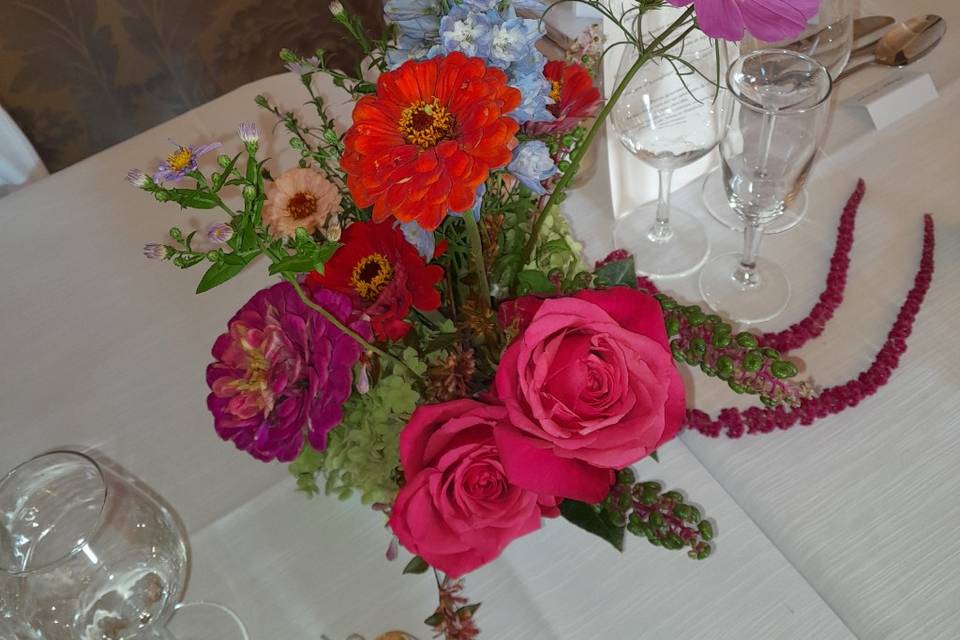 Centre de table coloré