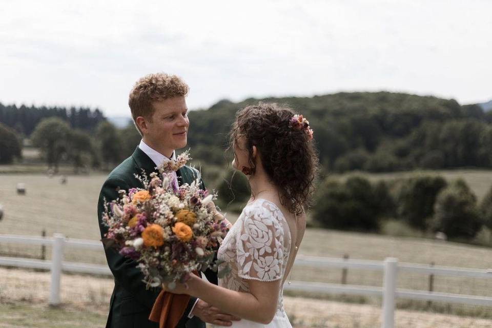 Bouquet en fleurs séchées