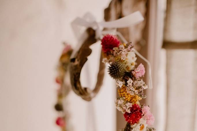 Couronne fleurs séchées