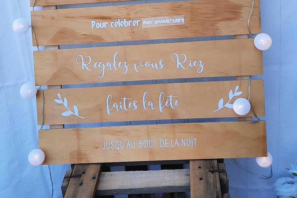 Panneau de bienvenue