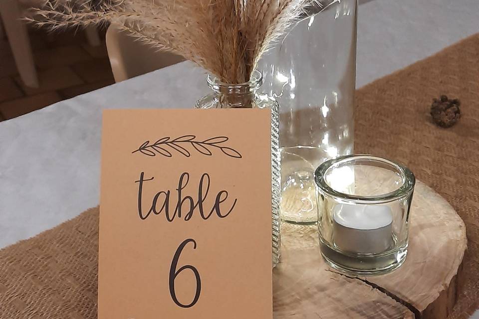 Support numéro de table