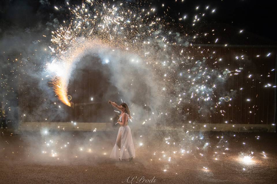 Animation feu pyrotechnique