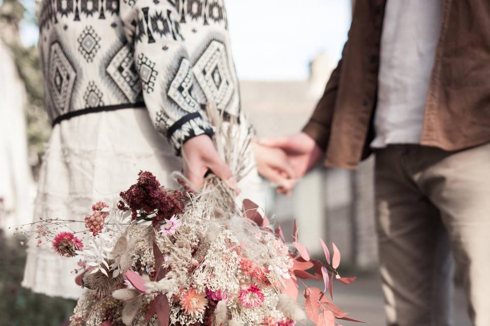 Bouquet fleurs séchées