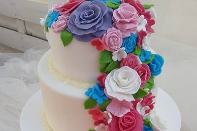 Wedding cake fleurs