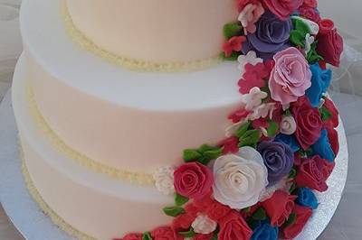 Wedding cake fleurs