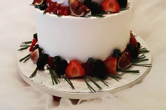 Wedding cake thème fruit rouge