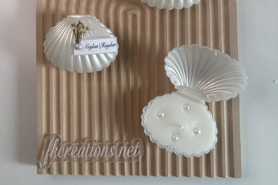 Bougie coquillage