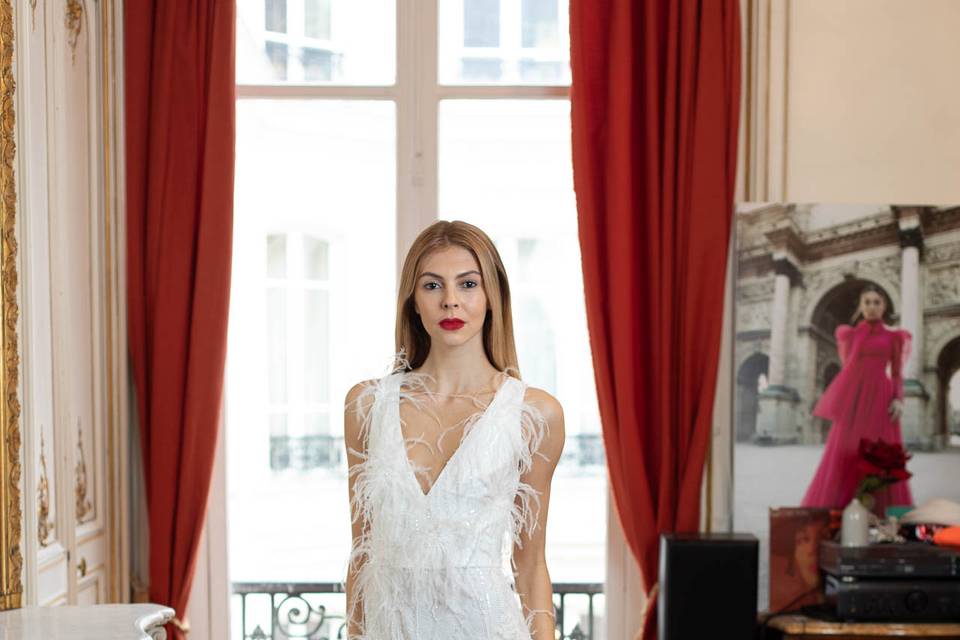 Robe à plumes