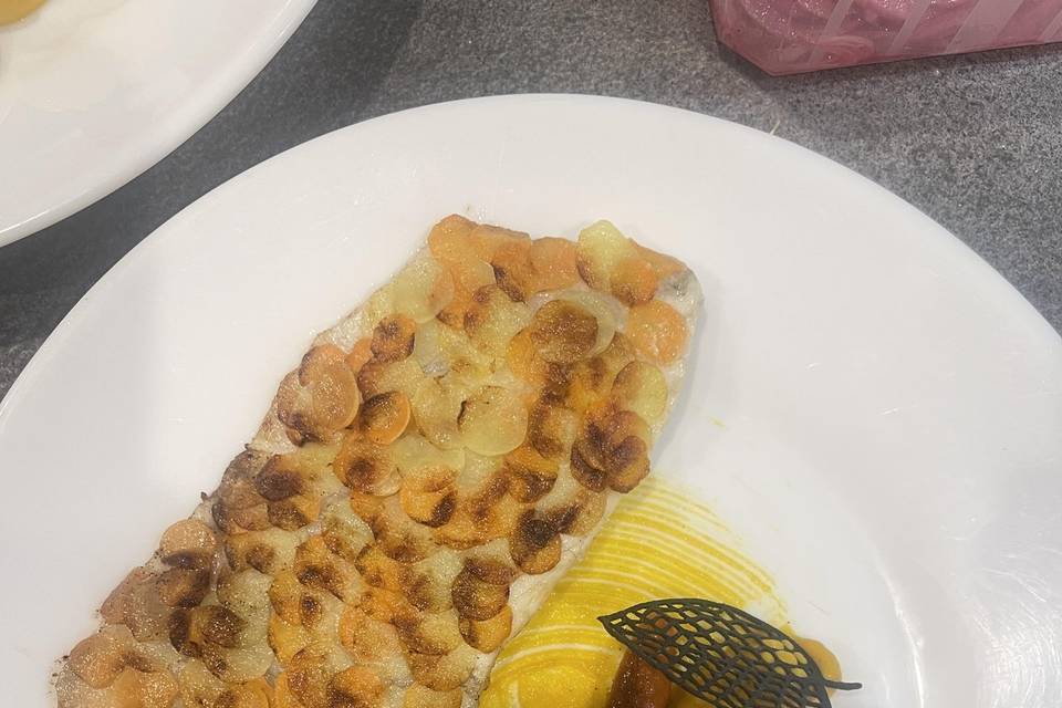 Bar aux écailles de légumes
