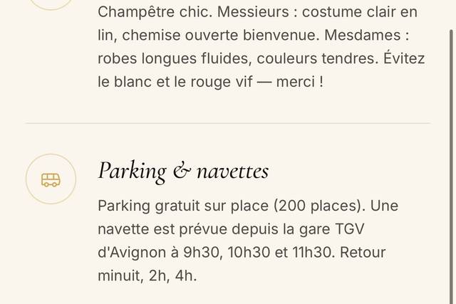 Infos pratiques