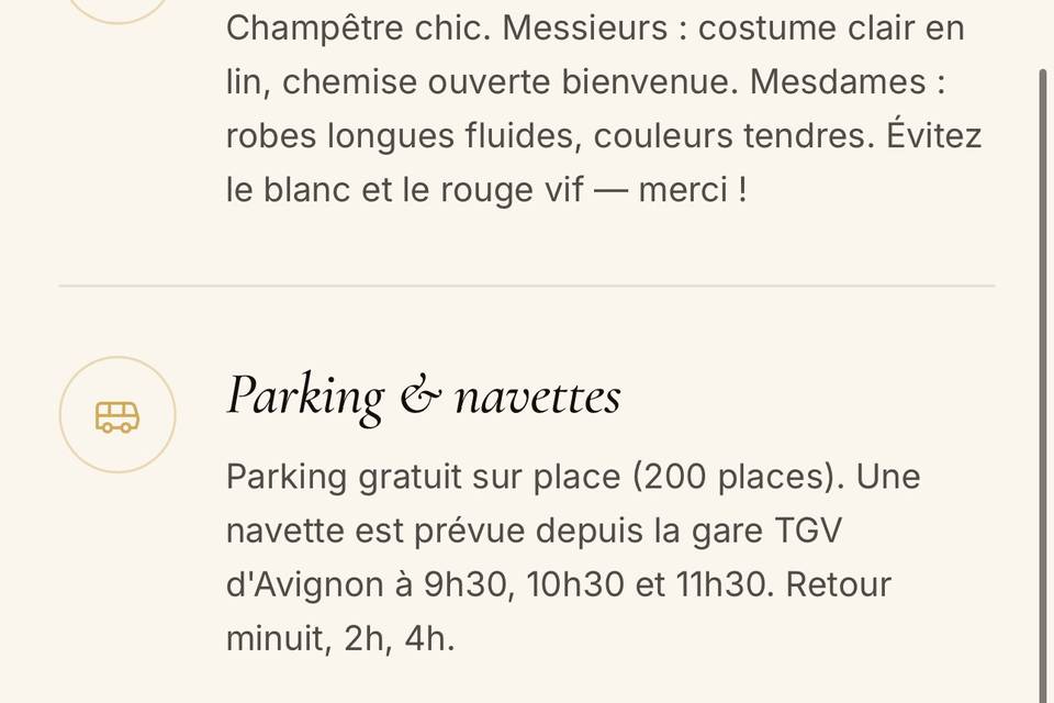 Infos pratiques
