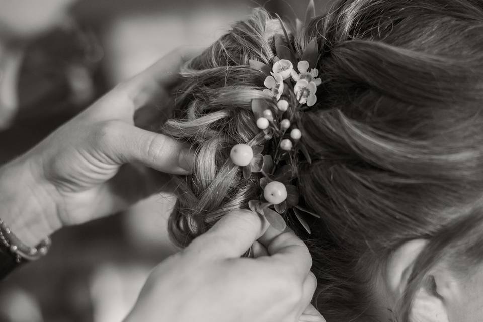 La coiffure de la mariée