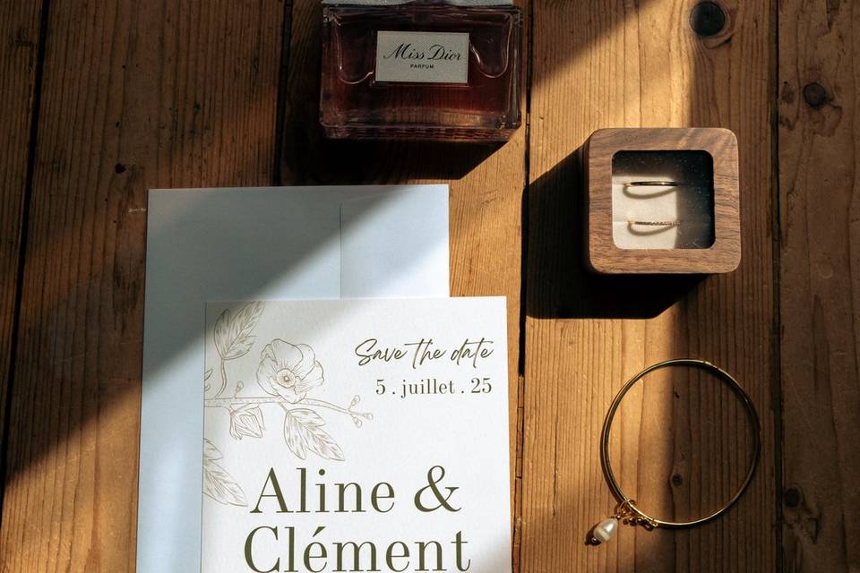 Flatlay mariage