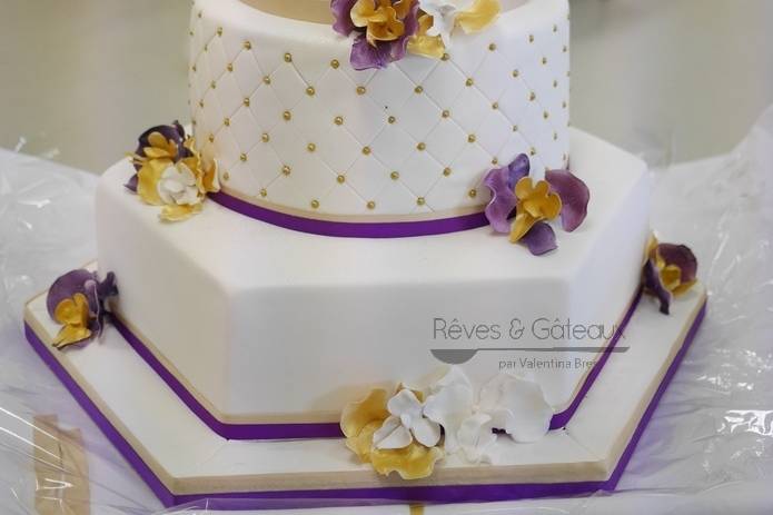 Wedding cake avec orchidées