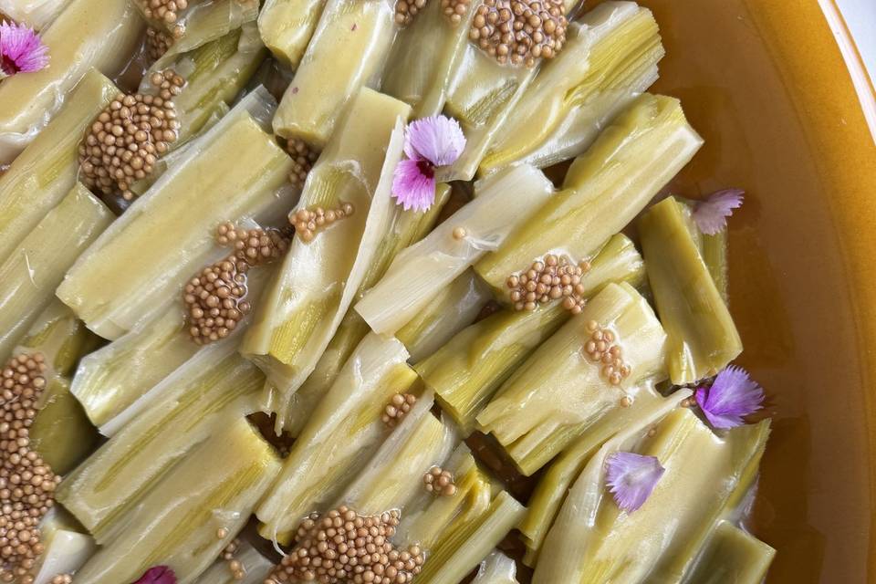 Poireaux vinaigrette au miel