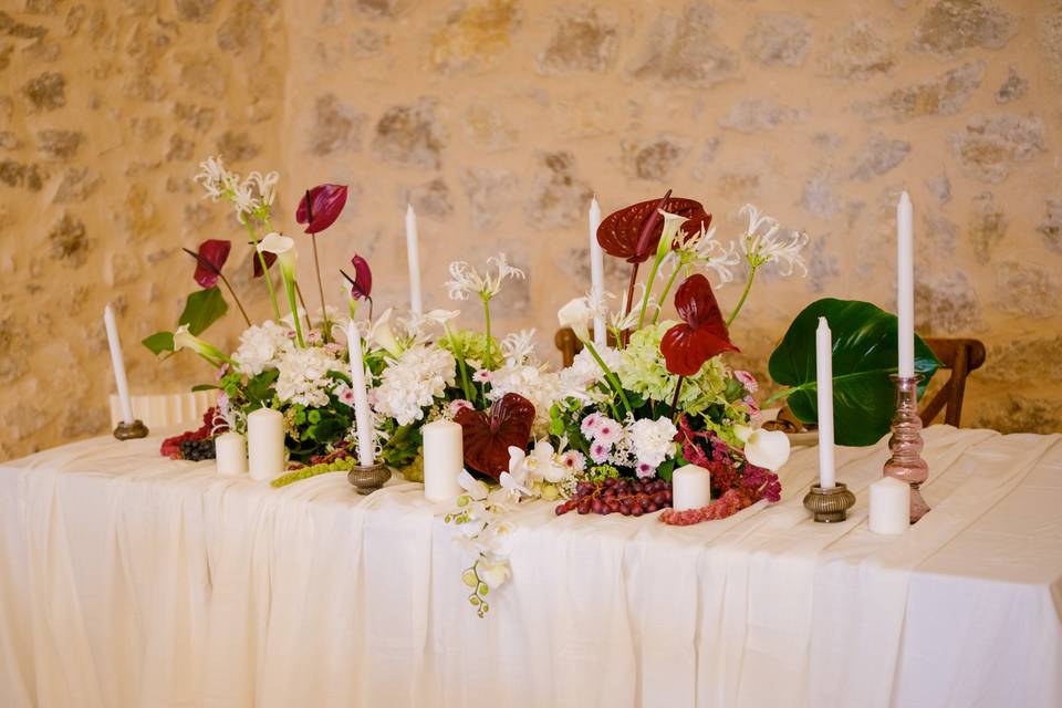 Table des mariés