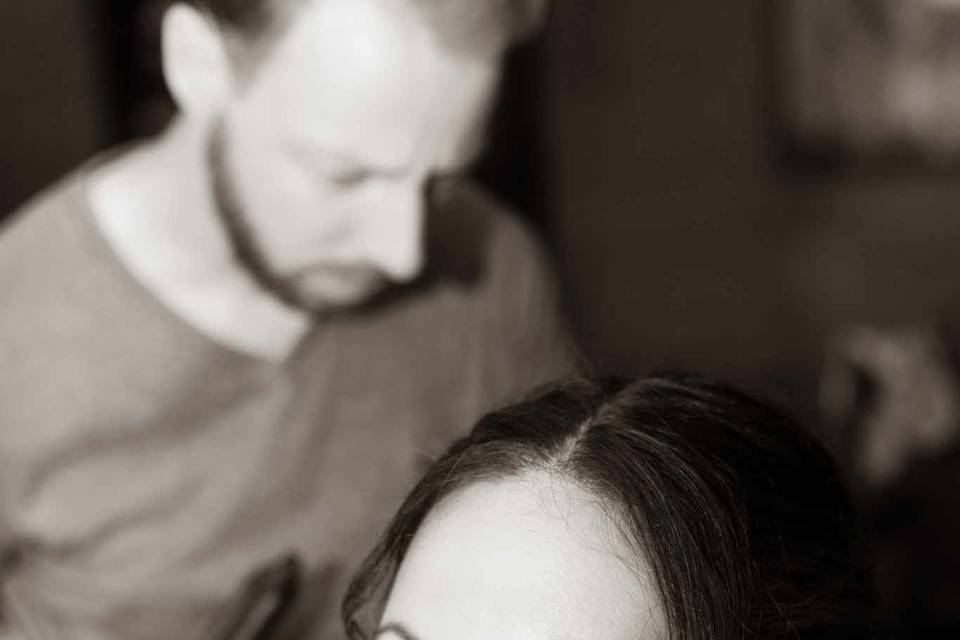 Mariée en préparation N et B
