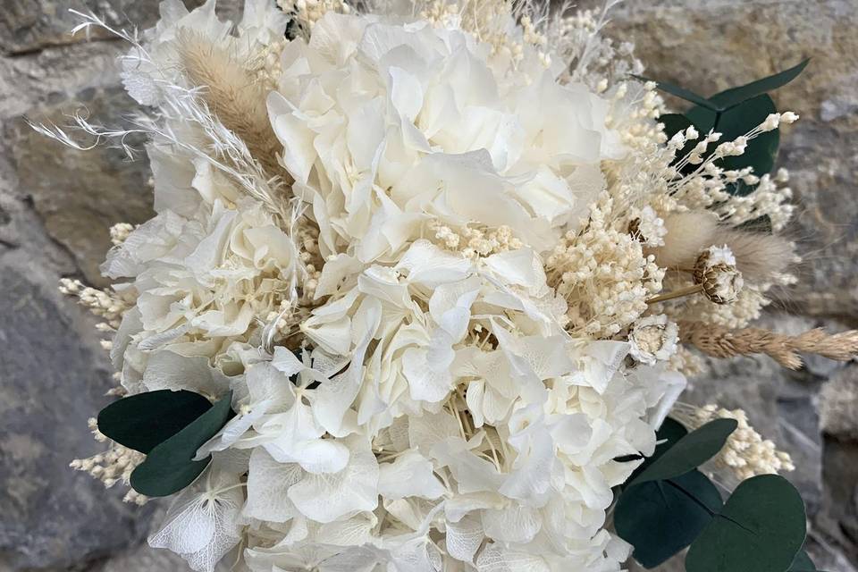 Bouquet de mariée fleurs Séché