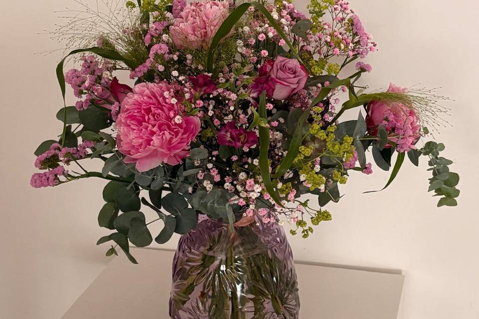 Composition florale rose