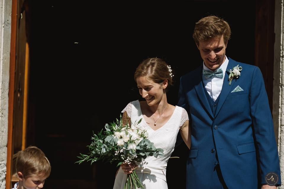 Bouquet de mariée+boutonnière