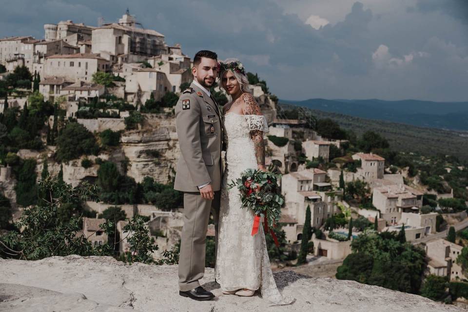 Bouquet de mariée+couronne