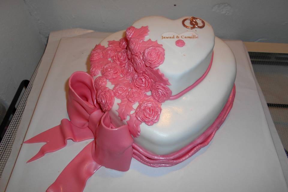 Cœurs Mariage Cake