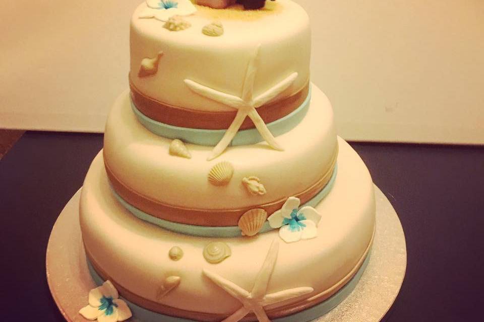 Plage Mariage Cake