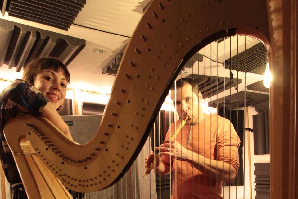 Harpe classique et flûte