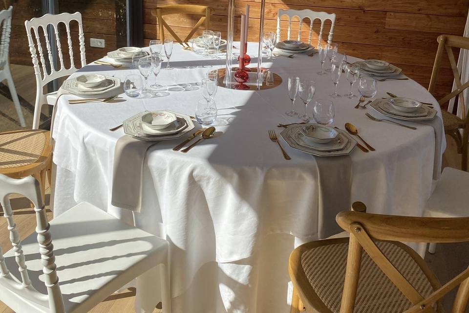 Table ronde Coloré chic