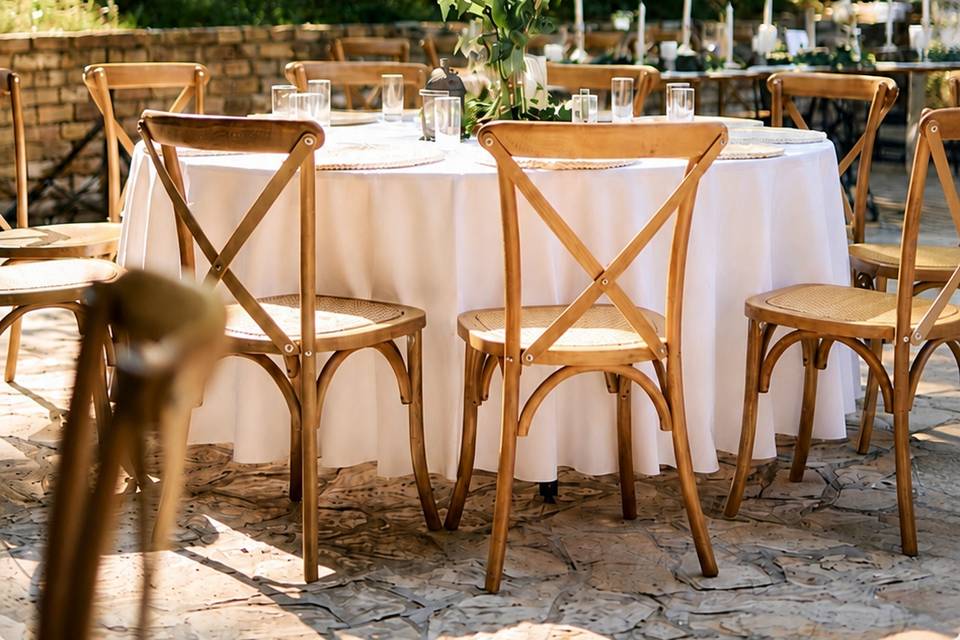 Tables et chaises proposées