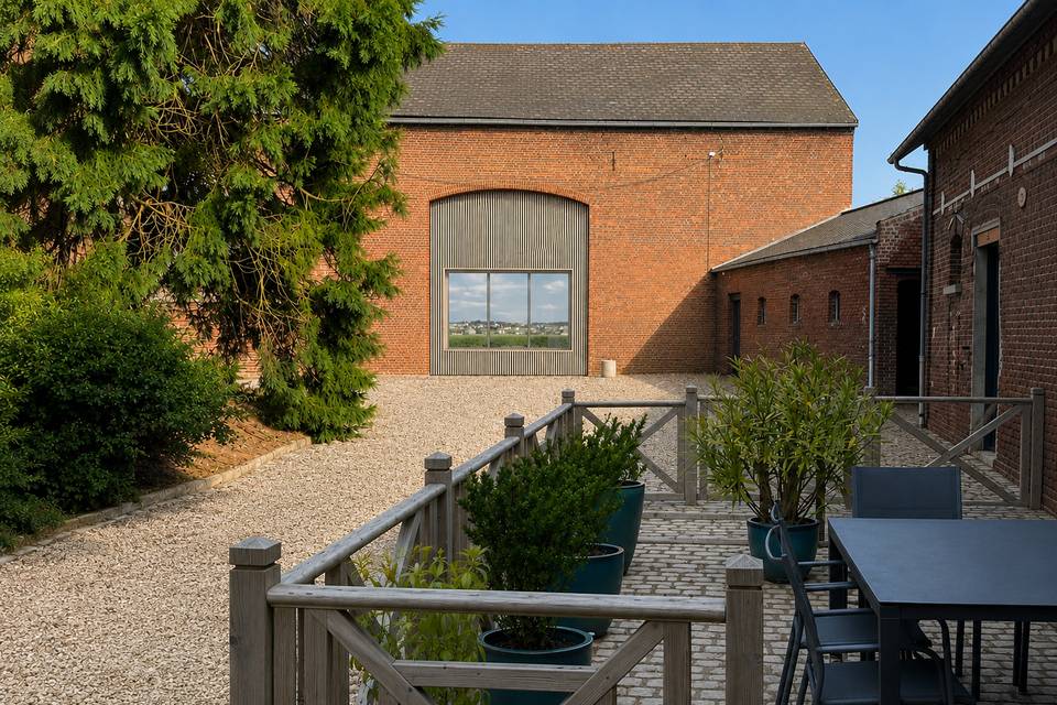 Vue extérieure de la grange