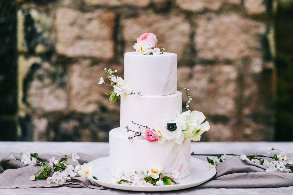 Wedding cake fleuri