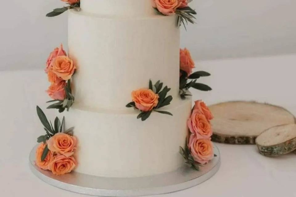 Wedding cake bleu et blanc