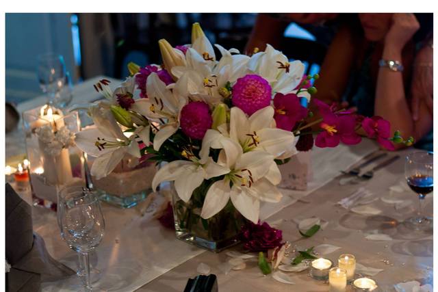 Centre de table avec lys