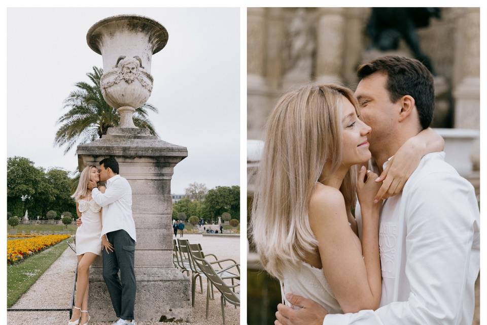 Romantic love story in Paris